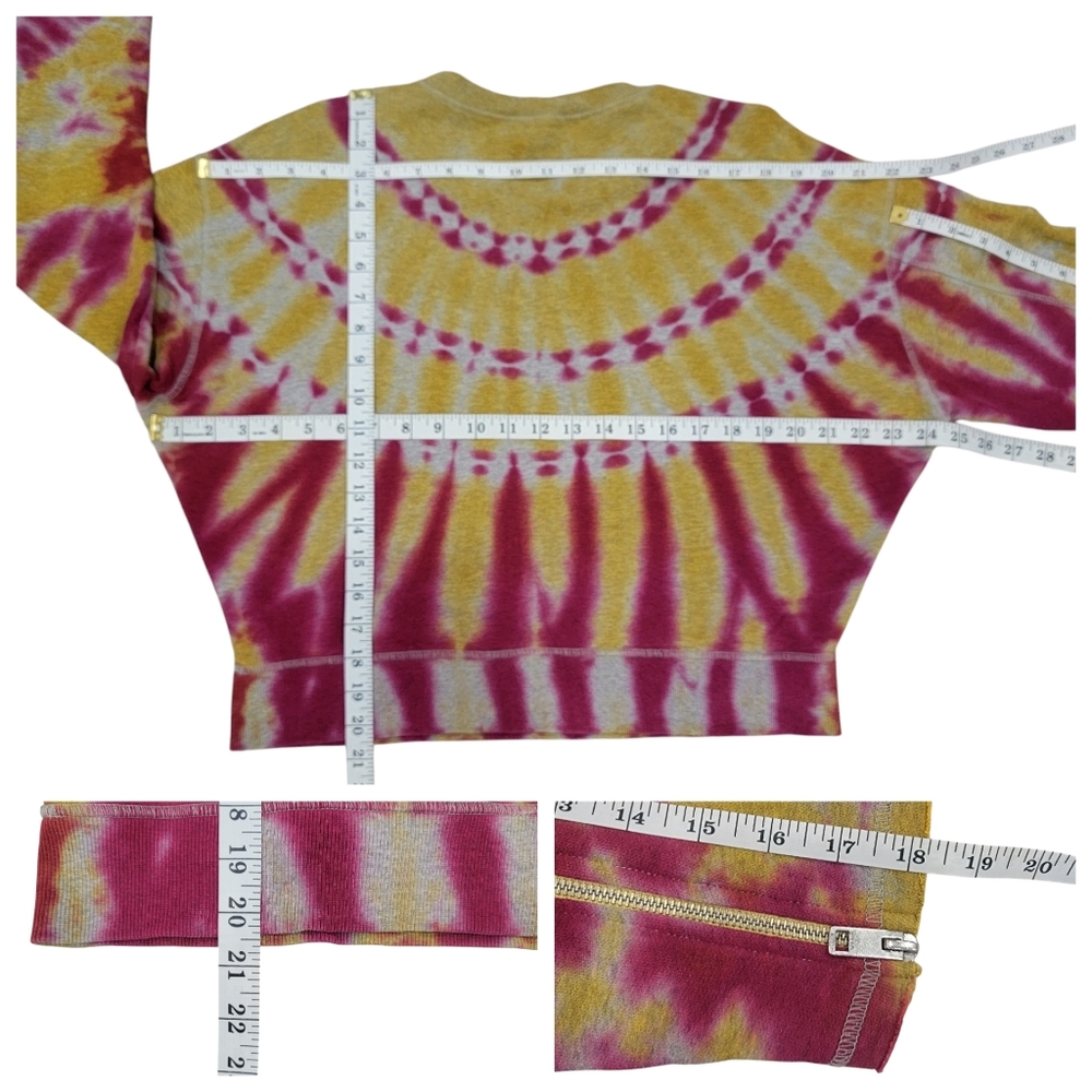 Diesel Tie-Dye Crewneck Sweatshirt Yellow Pink Y2K Bright Colorful Women… - Picture 14 of 17